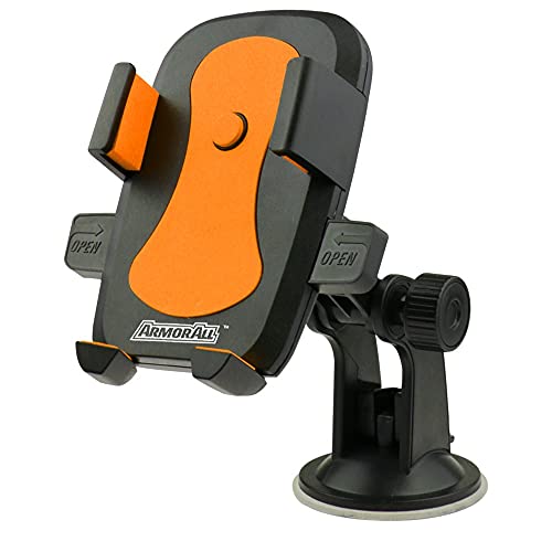 Armor All Phone Mount for Cars, 3-in-1 Phone Holder, Suction Dashboard, Windshield, & Vent Mount, 360° Rotation, Fits iPhone Max, Android, and All