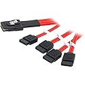 AYA Mini SAS to 4-SATA (7-Pin) SFF-8087 Multi-Lane Forward Breakout Internal Cable 19 Inch