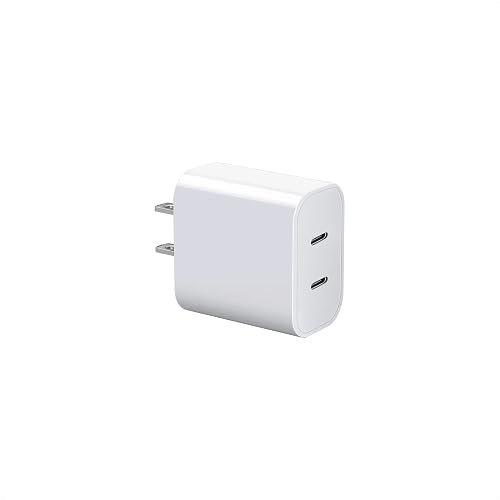 Dual USB C Charger Block for Apple Watch Series 11 10 iWatch iPhone iPad AirPods Pro,Wireless Charger Pad, 2 Port Type C Fast Charging 20W PD Power