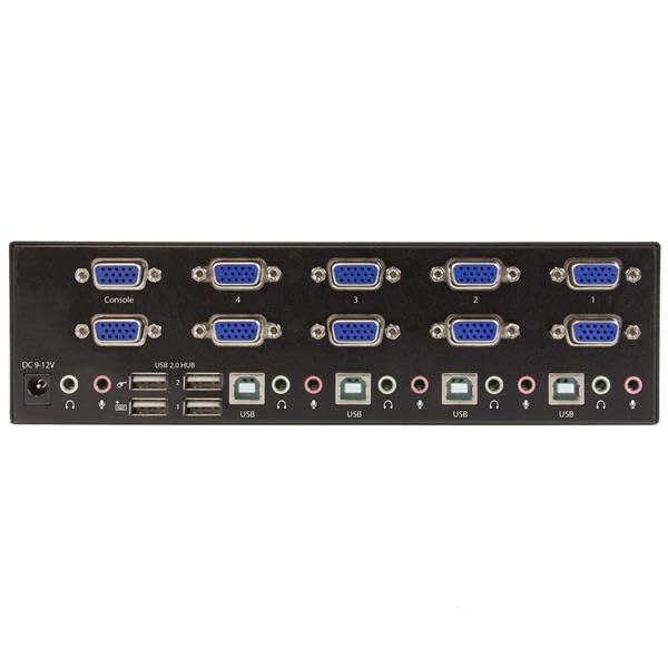 StarTech.com 4 Port VGA KVM Switch - Dual VGA - Hot-key & Audio Support - 1920x1200 KVM Switch - KVM Video Switch (SV431DVGAU2A)