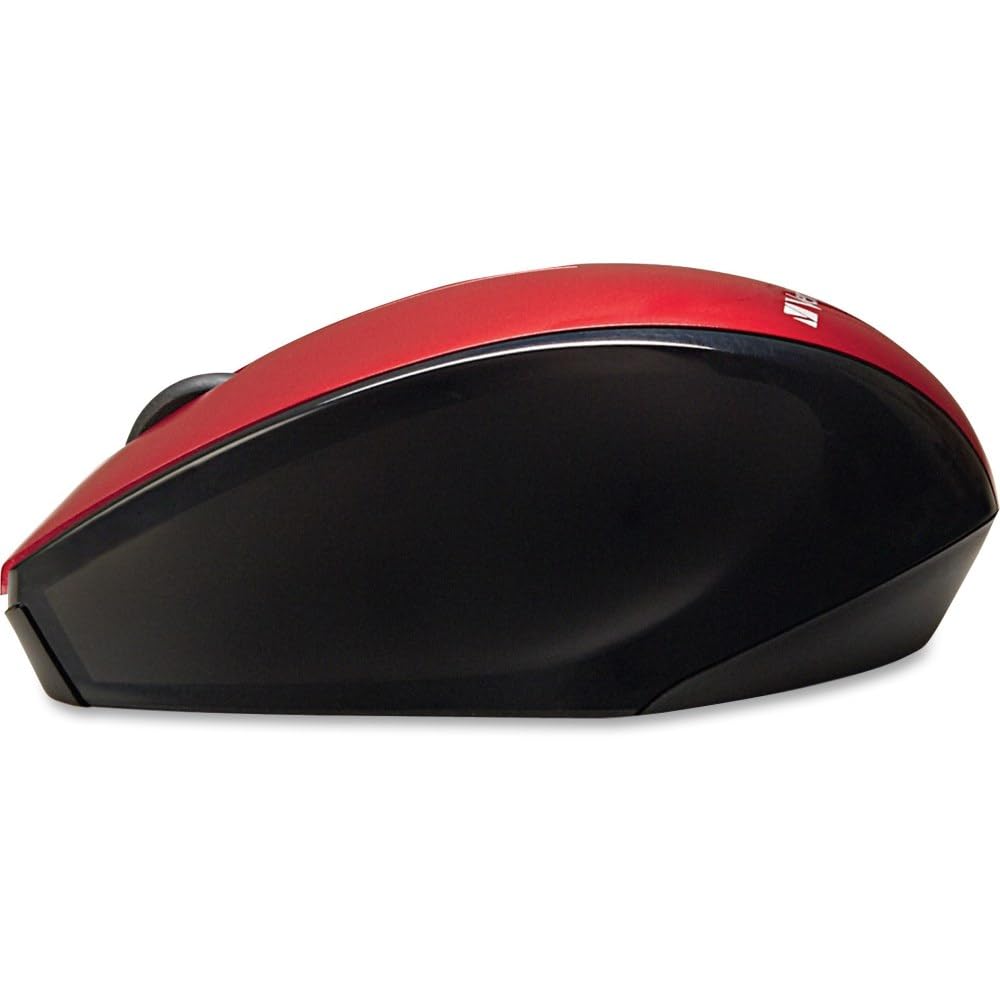 Verbatim Multi-Trac Wireless Notebook Blue LED Mouse, Nano Receiver, Red