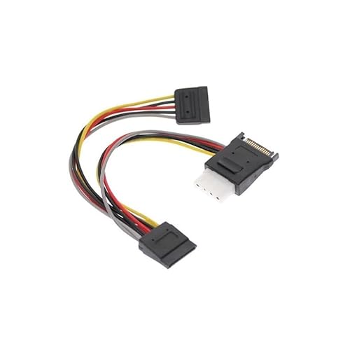 SATAGear 7in. SATA Power Splitter Cable Molex 4-Pin Output Dual 15-pin Sata Output