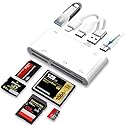9-in-1 Memory Card Reader Universal SD Card Reader for iPhone/iPad, CF/SD/MicroSD/MS/XD Card Reader & USB OTG Adapter with USB-A/USB C/Lightening