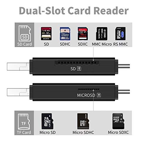 COASD Memory Card Reader SD OTG Adapter and USB 3.0 Portable for SDXC, SDHC, SD, MMC, RS-MMC, Micro SDXC, Micro SD, Micro SDHC Card and UHS-I Card