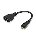 chenyang Micro HDMI Male to HDMI Female 4K60hz HDTV Cable Adapter for Displays Monitor Camera 10cm