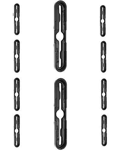 Mic+Tight 10 Pack The Police Mic Clip Tactical Portable Radio Mic Clip for Uniforms or Bullet-Proof Vest Carriers | Black