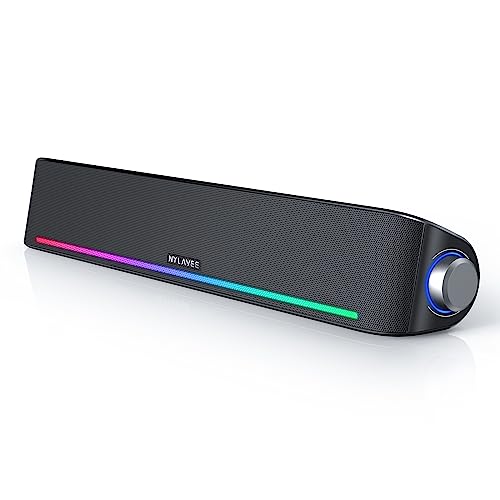 Nylavee Computer Speakers for Desktop, PC Sound Bar with Bluetooth and AUX
