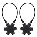 JOYISEN 2PCS Multi Headphone Splitter 3.5mm Headphone Audio Jack Splitter 1 Male to 5 Port Female Earphone Headset Adapter (Black)