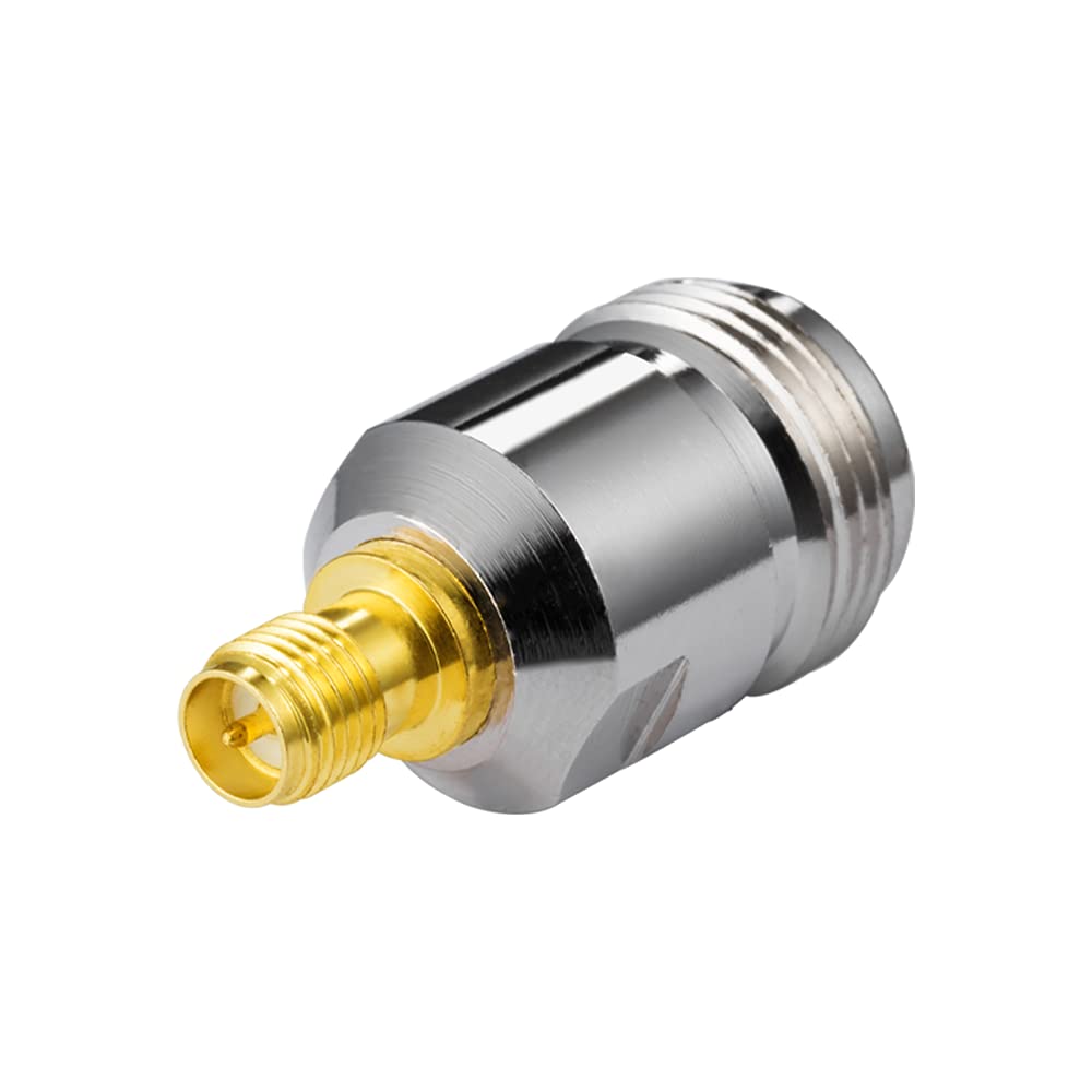 POBADY 2PCS RP-SMA Female to N-Type Female Adapter RP-SMA WiFi Antenna Adapter for WLAN Outdoor WiFi Antenna RPSMA WLAN 4G WiFi Router Wirelesse