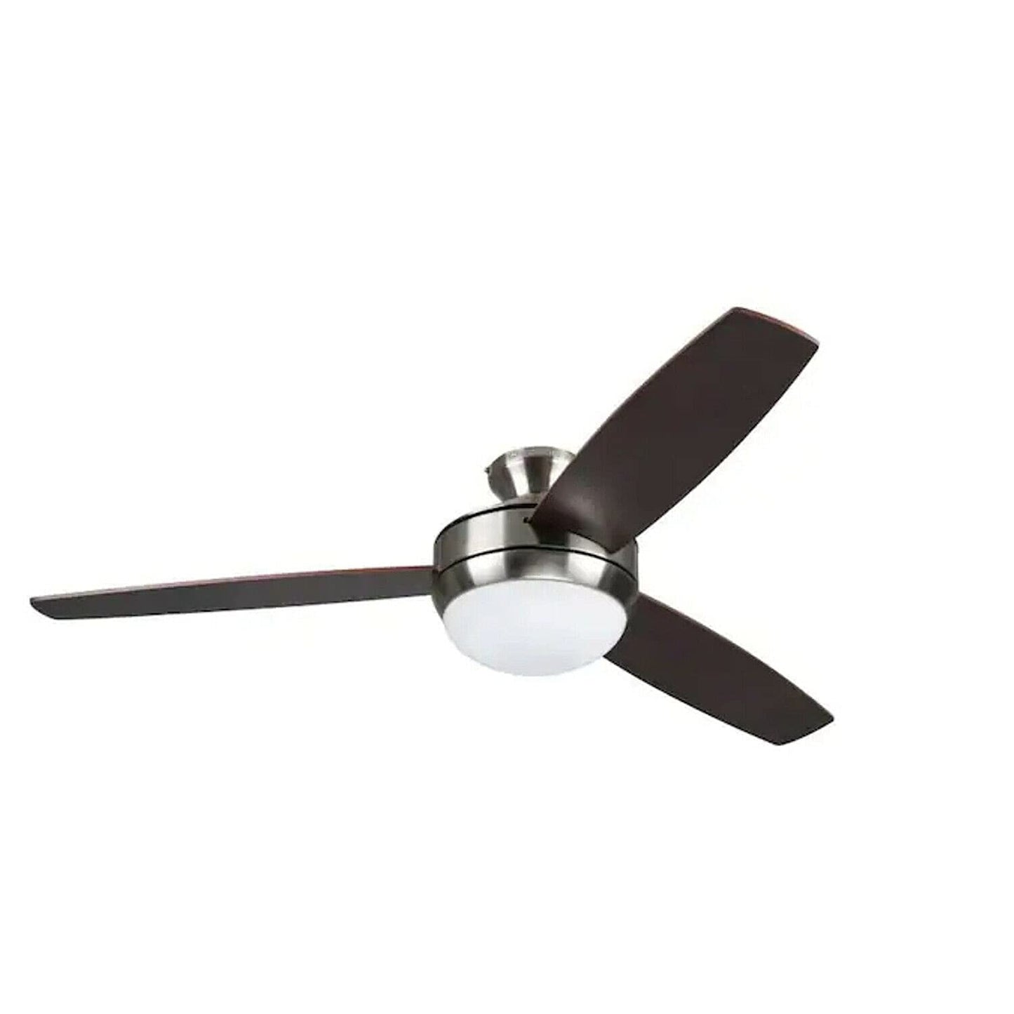 Harbor Breeze Beach Creek 44-in Brushed Nickel Integrated LED Indoor Downrod Or Close Mount Ceiling Fan with Light Kit and Remote