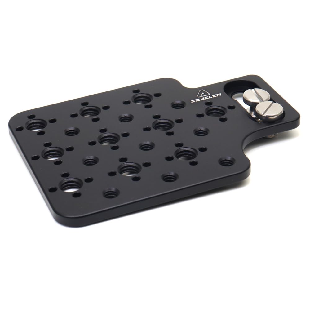 SZJELEN with 3/8” Screws Camera Extension Side Universal Small Plate, Compatible with All Camera Models,Camera Expansion Side Panel (Black)