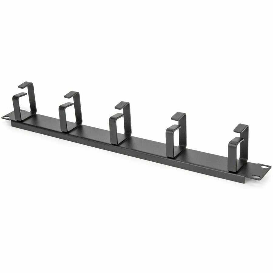 Rocstor Y10E046B1 1U 19in Metal Rackmount Management Panel Cable Routing, 1.73" x 19" x 2.70", Black