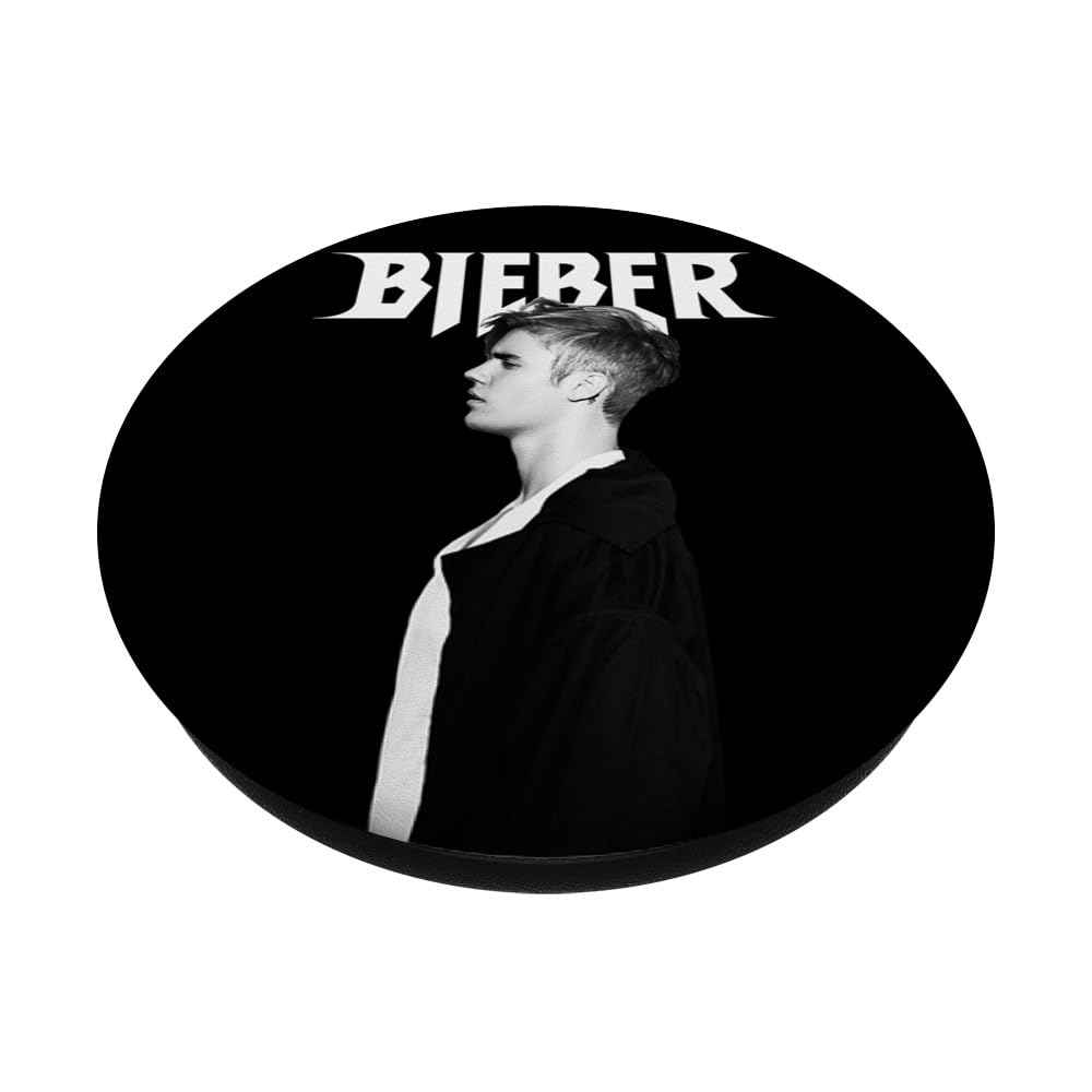 Justin Bieber Black PopSockets Standard PopGrip