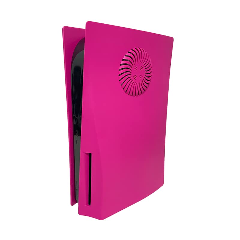 PS5 Plate Cover Case PS5 Faceplate Cooling Version Skin for Playstation 5 Disc Edition Upgraded Turbo Vents PS5 Replacement Side Plate Hard Shockproof