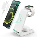 3 in 1 Wireless Charging Station, 2026 Upgraded Fast Desk Charger Station for iPhone 17 16 15 14 13 12 Pro Max Plus, Charger Stand for Apple Watch 11