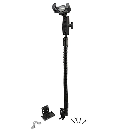 ARKON Mounts RoadVise XL Seat Rail Car Phone Mount | for Cars & Trucks | Fully Adjustable | Flexible 18" Arm | Solid 3.75" Shaft | Sturdy Seat Rail or