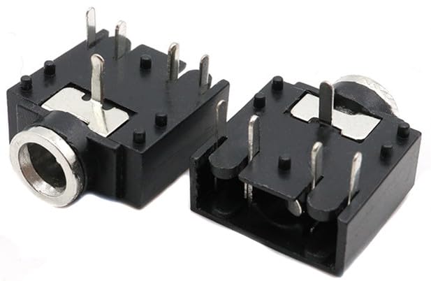 bnafes 15pcs PJ-307 3.5mm Stereo Jack Socket 5 Pin PCB Mount Female Audio Headphone Socket Connector