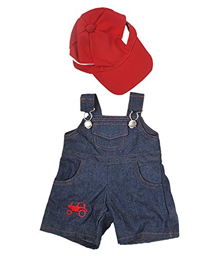 Farmer Outfit with Cap Teddy Bear Clothes Fits Most 14"-18" Build-A-Bear and Make Your Own Stuffed Animals