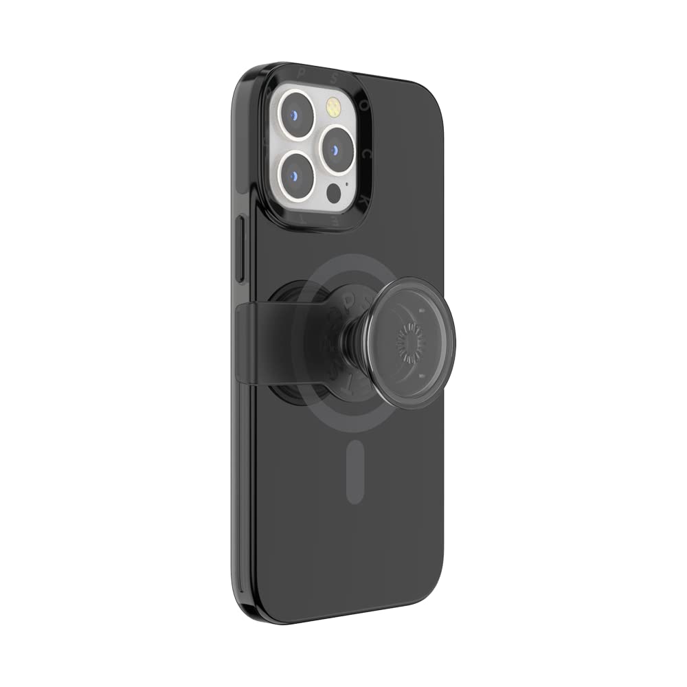 PopSockets iPhone 13 Pro Max Case with Phone Grip and Slide, Wireless Charging Compatible - Black