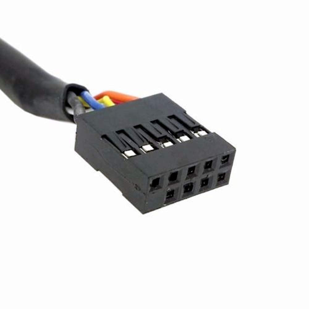 ANRANK 50cm Dual USB 2.0 Type A Female to Motherboard 9Pin Header Cable Adapter with Screw Panel for Computer, Tablet, Printer, Barcode Scanner, Car