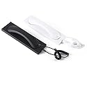 Fumei 3.5mm Retro Telephone Handset Reduce Cell Phone Radiation Mic Speaker Handheld Receiver for Andriod Phone iPhone/iPad (White&Base)