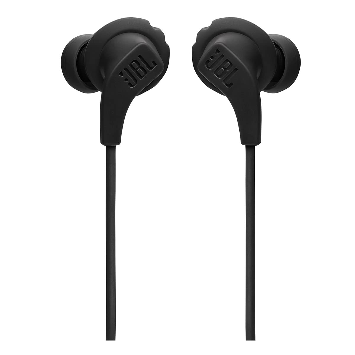 JBL Endurance Run 2 Wired - Waterproof Wired Sports in-Ear Headphones, JBL Pure Bass Sound, Hands-Free Calls, Never Hurt. Never Fall Out. (Black)