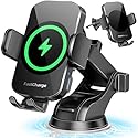 BothLin 3-in-1 Wireless Car Charger Mount, 15W Fast Charging Auto-Clamping Phone Holder for iPhone 17 16 15 14, Samsung Galaxy S24 S23, Dashboard