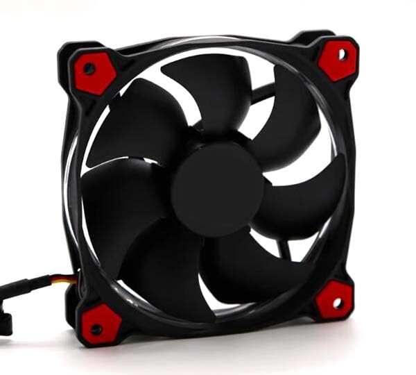 TT-1225 A1225L12S 12V 0.3A 3 Wires 3 Pins Red Led 12CM Silent Cooling Fan 120x25mm