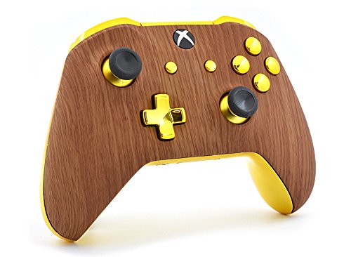 MODDEDZONE UN-Modded Custom Controller compatible with Xbox One S/X... (3.5 mm jack) (Golden Wood)