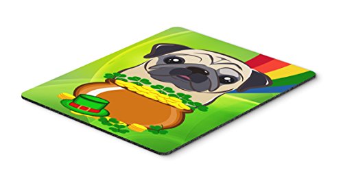 Caroline's Treasures BB2006MP Fawn Pug St. Patrick's Day Mouse Pad, Hot Pad or Trivet for Home Office Gaming Working Computers Laptop Mouse