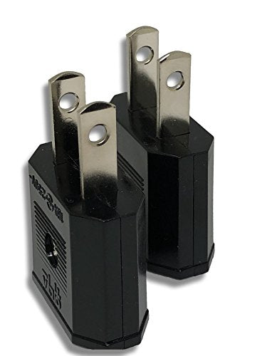 Ecotrees Travel Small European to US Plug Adapter 220v to 110v Travel Adapter Set of 2 / Plug Type C or Plug Type F to Type A (US Standard)/ None…