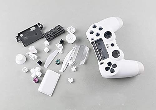 Housing Shell Case Cover Holder with Buttons for PS4 Pro Slim Controller JDS 040 JDM-040 Replacement (White)