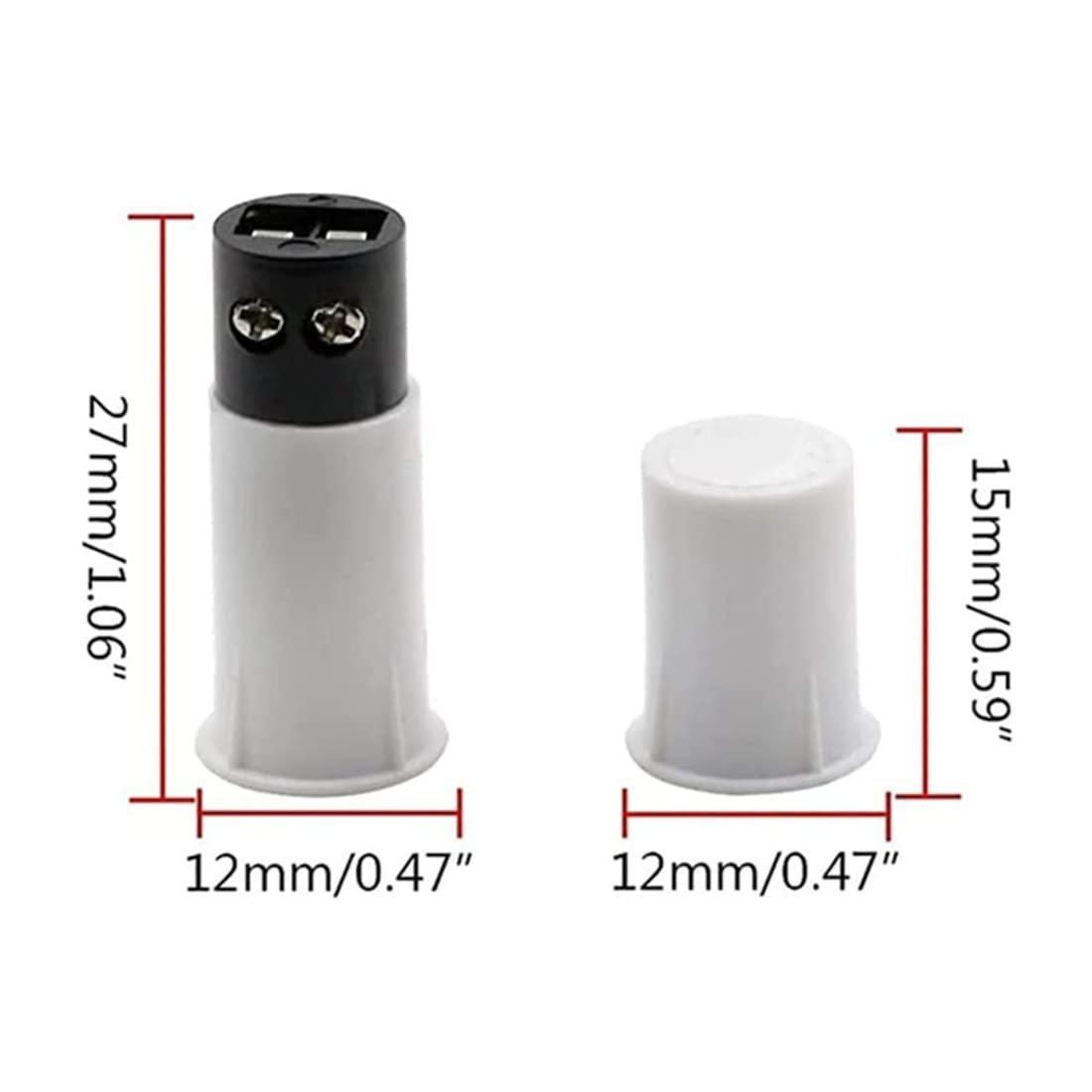 MC-33C Normally Closed Recessed Window Door Contact Sensor Alarm Magnetic Reed Switch - (6 Sets)