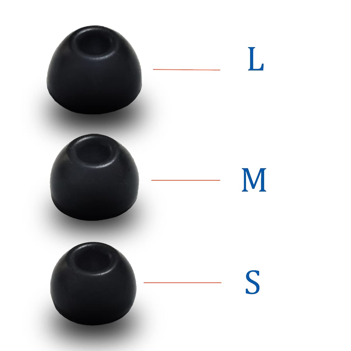 Luckvan Silicone Ear Tips for Beats Fit Pro/Beats Studio Buds Tips Replacement Ear Tips for Beats Earbuds 6 Pairs LMS (Black)