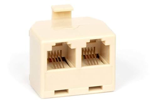 THE CIMPLE CO 2-Line Phone Splitter for Landline - 2-Way Telephone Splitter (1 and 2 Lines) with RJ11 Keystone Jack - Landline Phone Divider