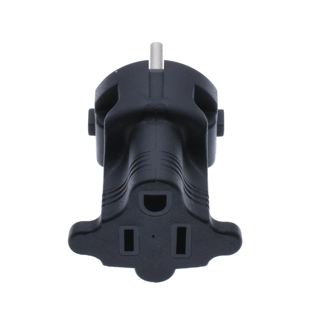 Tekit Israel US Plug Adapter Power Converter,USA NEMA 5-15R Female Receptacle to Israel Male Electrical Adapter,Israel to US 3 Prong Strandard NEMA…