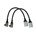 Seadream 4k Angled Micro HDMI to HDMI Adapter Cable 2Pack Nylon Braided 90°Degree Right Angled Micro HDMI Male to HDMI Female Cable 4K@60Hz HDR 3D