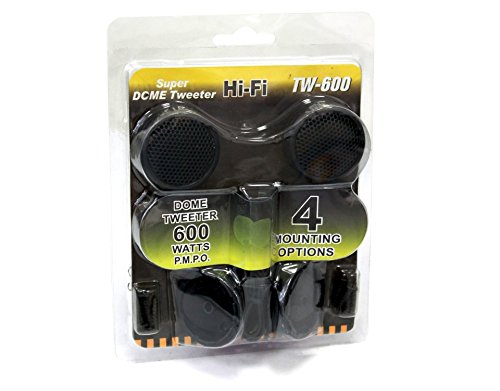 Absolute TW-600 600 Watts MAX High Efficiency Dome Tweeter with Built-In Crossover (Pair)