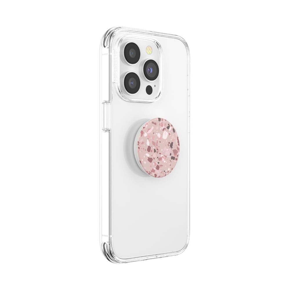 PopSockets Adhesive Phone Grip, Holder, Phone Stand, Pink - Terrazo Clay