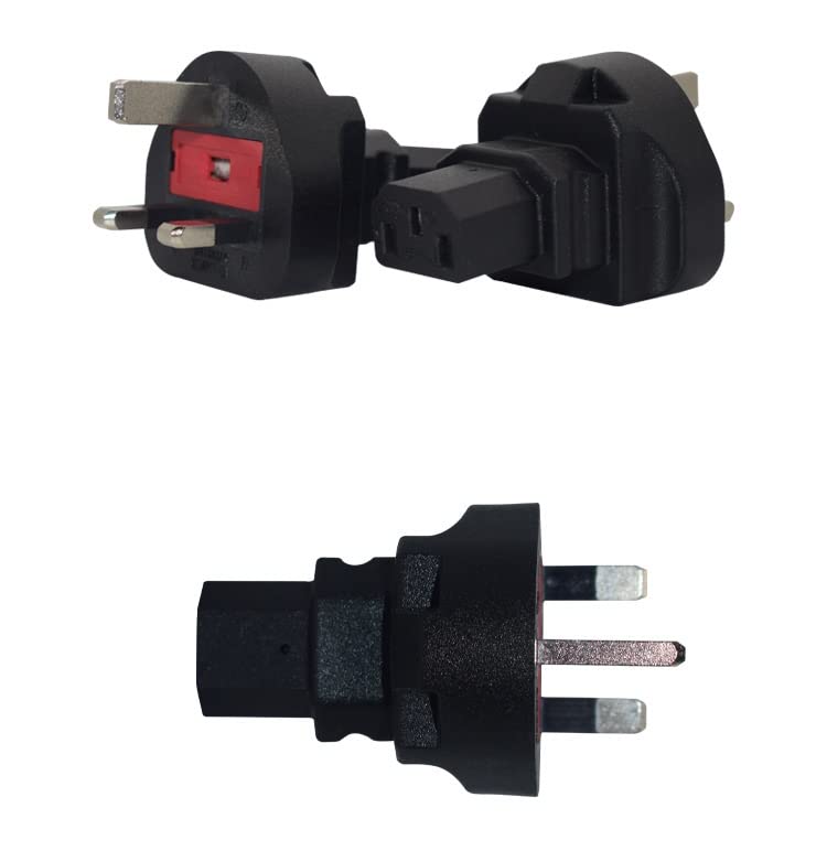 Toptekits UK to C13 Power Adapter,UK 3-Pole Male to IEC 320 C13 AC Power Adapter,UK BS1363 to C13 PDU/UPS Server, UK Plug. Britain Converter (UK…