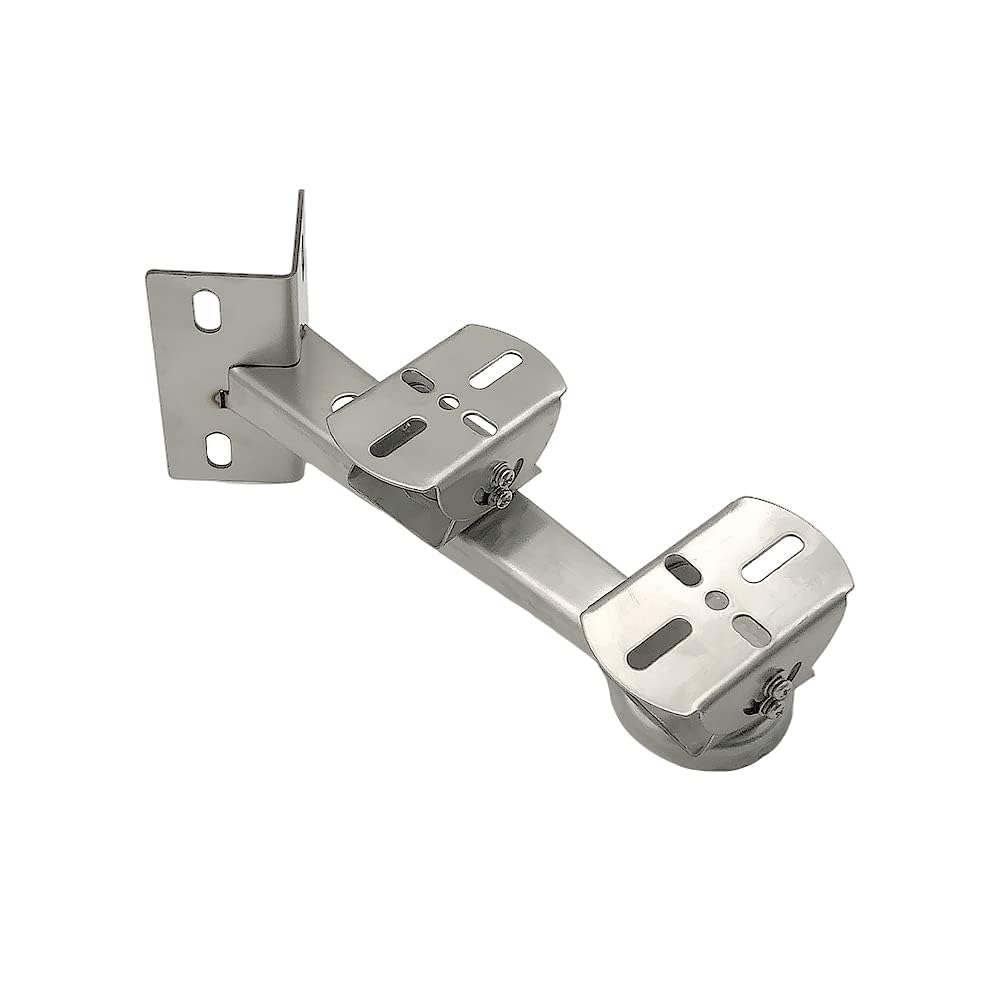GledeYeTec Security Camera Corner Pole Mounting Bracket,Stainless Steel Wall Corner Mount Holder Pole/Column Mounting Camera Bracket for Double CCTV