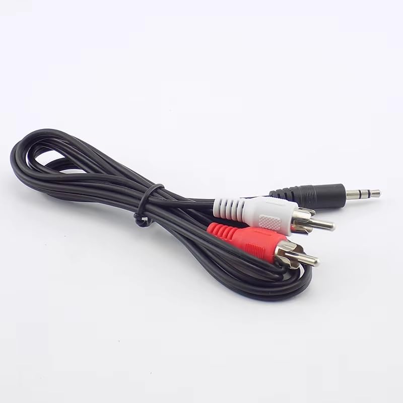 RecDec 2 Pack 3.5mm to RCA Cable RCA to 3.5mm AUX Cable 5Ft 1/8'' Male TRS Stereo Jack to 2RCA Connector Plugs Adapter Audio Cables for Amplifier