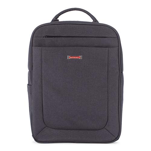 SWISS MOBILITY Cadence 2 Section Business Backpack, Fits Devices Up to 15.6", Polyester, 6 x 6 x 17, Charcoal