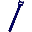 NavePoint 10 Inch Hook and Loop Reusable Strap Cable Cord Wire Ties 75 Pack Blue