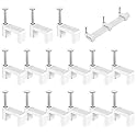 AOPOCKAN TECH Cable Clips White 100 Pieces Ethernet Cable Clips with Steel Nails 8mm Cord Holder for Cat8 Cat7 Cat6 Flat Ethernet Cable - 0.32 inch