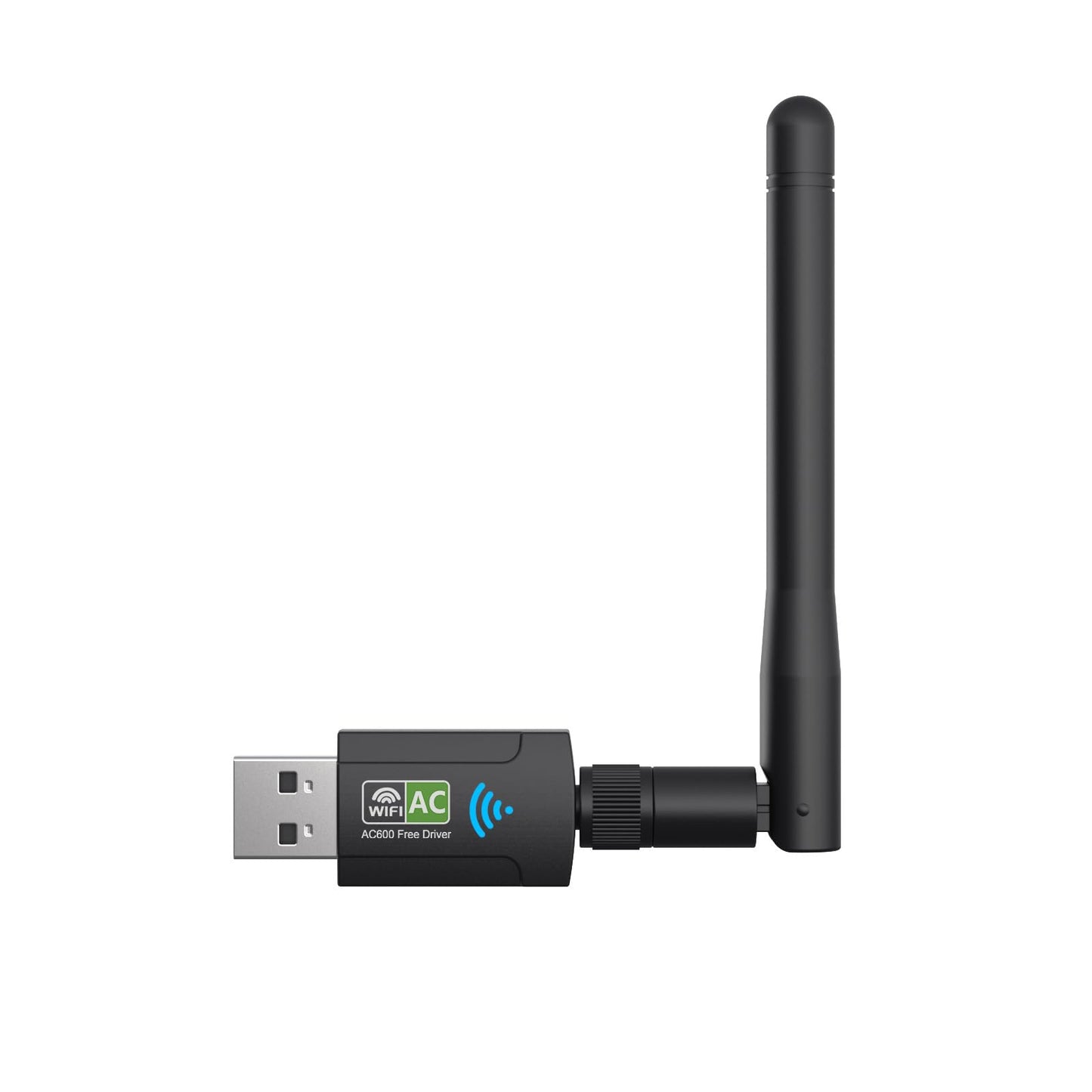 AC600 USB WiFi Adapter for PC Wireless USB Network Adapters Dual Band 2.4GHz? 5GHz?Supports Win11/10/8/7/XP. Black