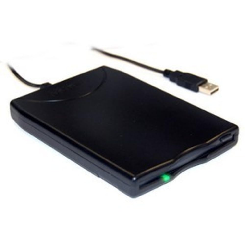 BYTECC BT-144 Slim Black USB External Floppy Disk Drive, Plug & Play, USB Powered