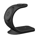 3 in 1 Magnetic Charging Station Compatible for iPhone 16 15 14 13 12 Pro/Max/Mini, for AirPods Pro/2, for iWatch 6/SE/5/4 with Sail Style Black