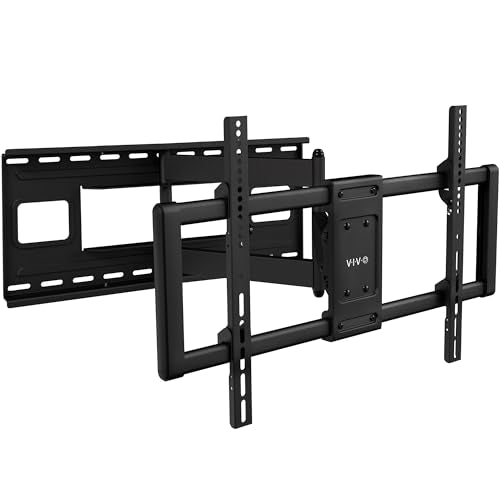 VIVO Heavy Duty 43 to 85 inch Large Screen TV Articulating Wall Mount for LCD LED Flat and Curved Screens, Extended Arm Swivel Mount, Max VESA