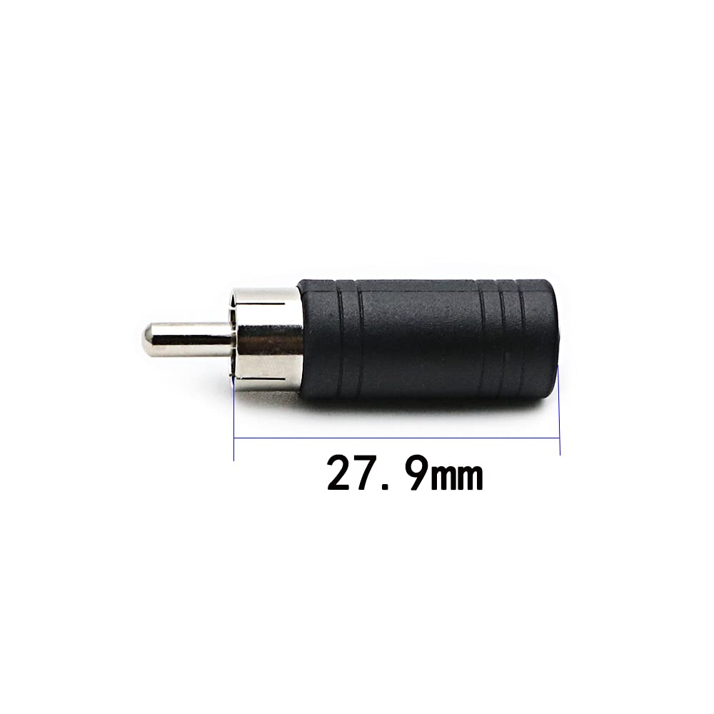 rgzhihuifz 3.5mm Female to RCA Male Adapter 3-Pack RCA Plug to 1/8" Female Mono Jack Audio Connector Converter,for Receiver, Subwoofer, Speaker, Audio